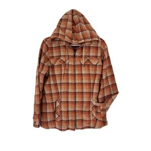 Pendleton EUC Plaid Wool Zip Up Hoodie Jacket or Hooded Shacket Size M